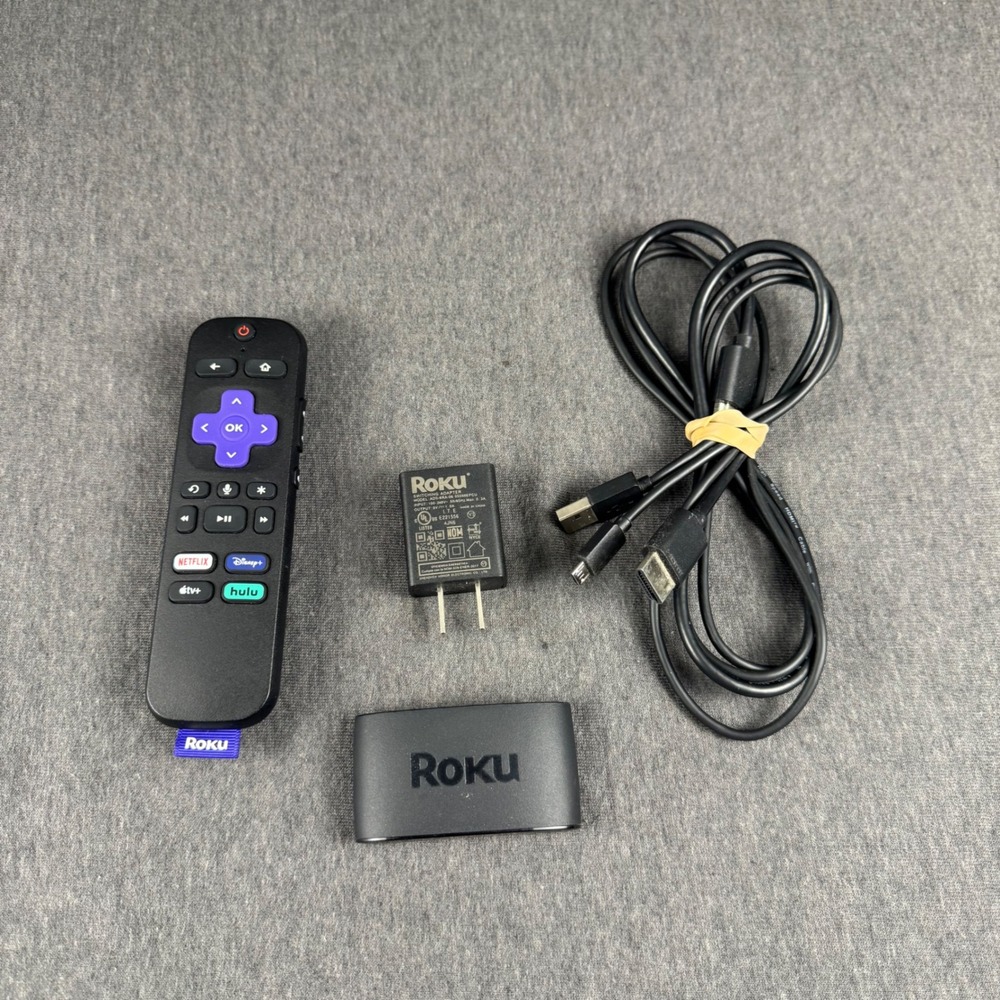 Roku Premiere 4K HDR Streaming Media Player 3920X with‎ Remote and Cables Black